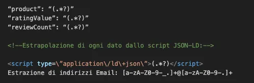 Estrazione dati strutturati con regex