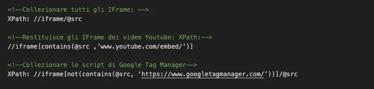 estrazione xframe con x-path