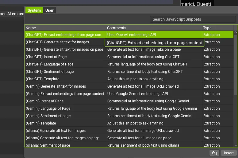Analisi Embeddings con Screaming Frog Analisi Embeddings con Screaming Frog Seo Spider