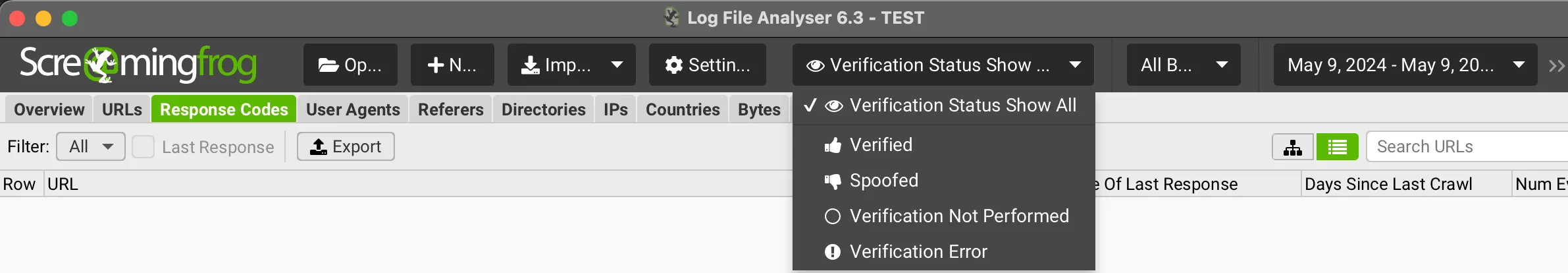 spoofed bot – log file analyser Identificazione bot spoofed