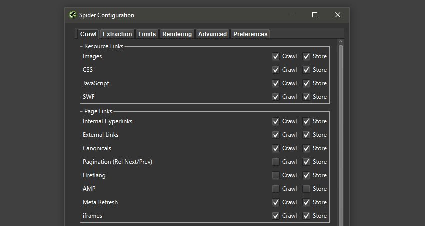 configurazione iniziale per una migrazione seo con screaming frog