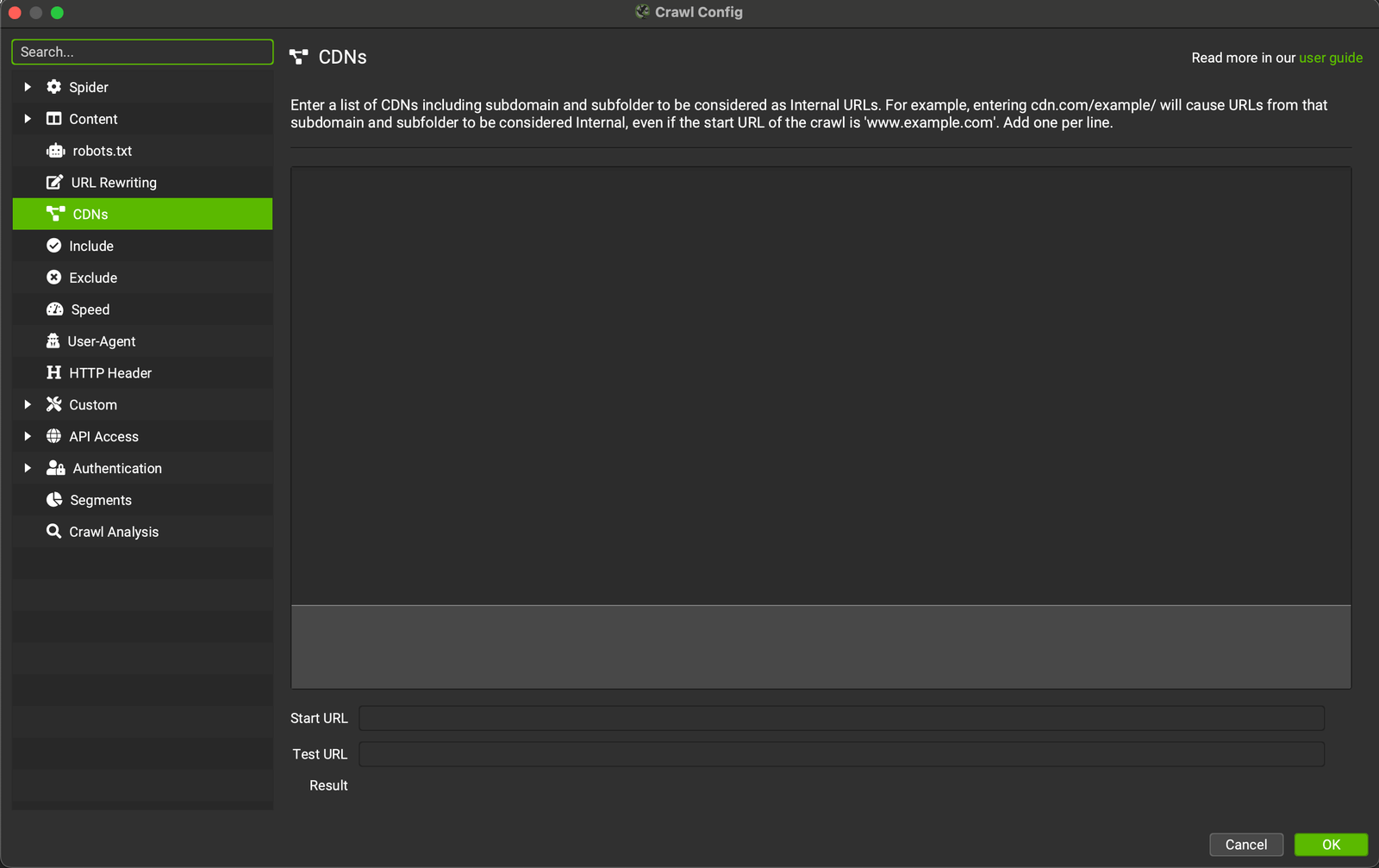 Funzione CDN con Screaming Frog Come configurare l'analisi della CDN con il Seo Spider.